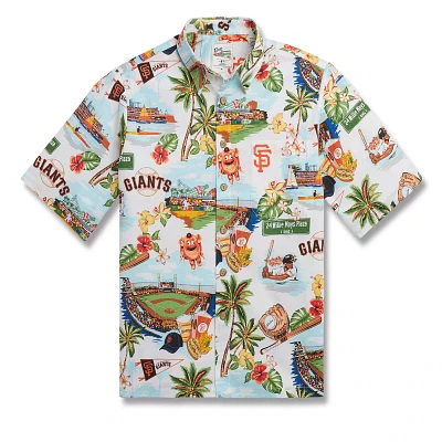 Reyn Spooner Men's San Francisco Giants White Scenic Button-Down Shirt