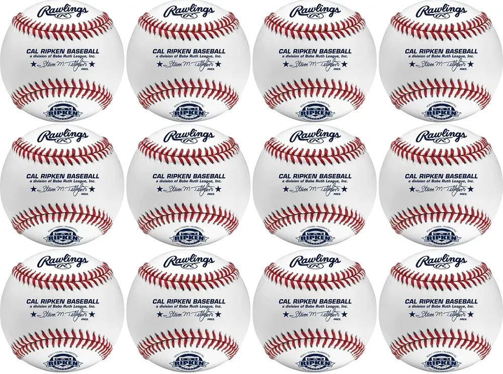 Rawlings RCAL1 Cal Ripken Official League Baseballs - 12 Pack