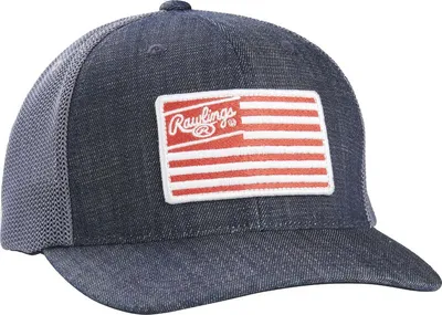 Rawlings Denim Flag Snapback