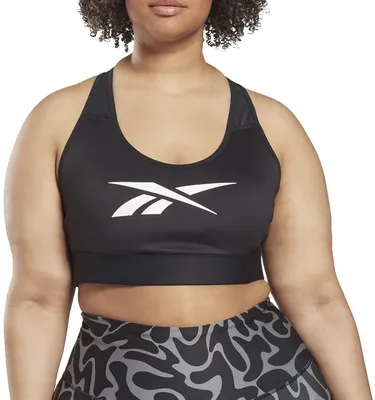 Reebok Women's Plus Size Lux Vector Racer Sports Bra