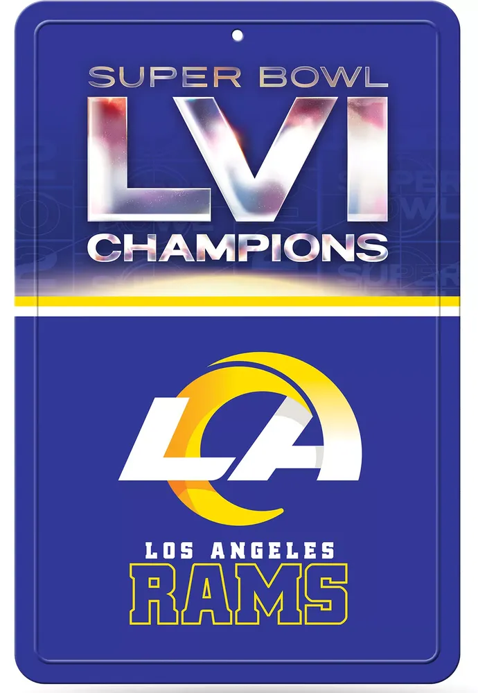 Rico 2021 Super Bowl LVI Champions Los Angeles Rams Metal Sign