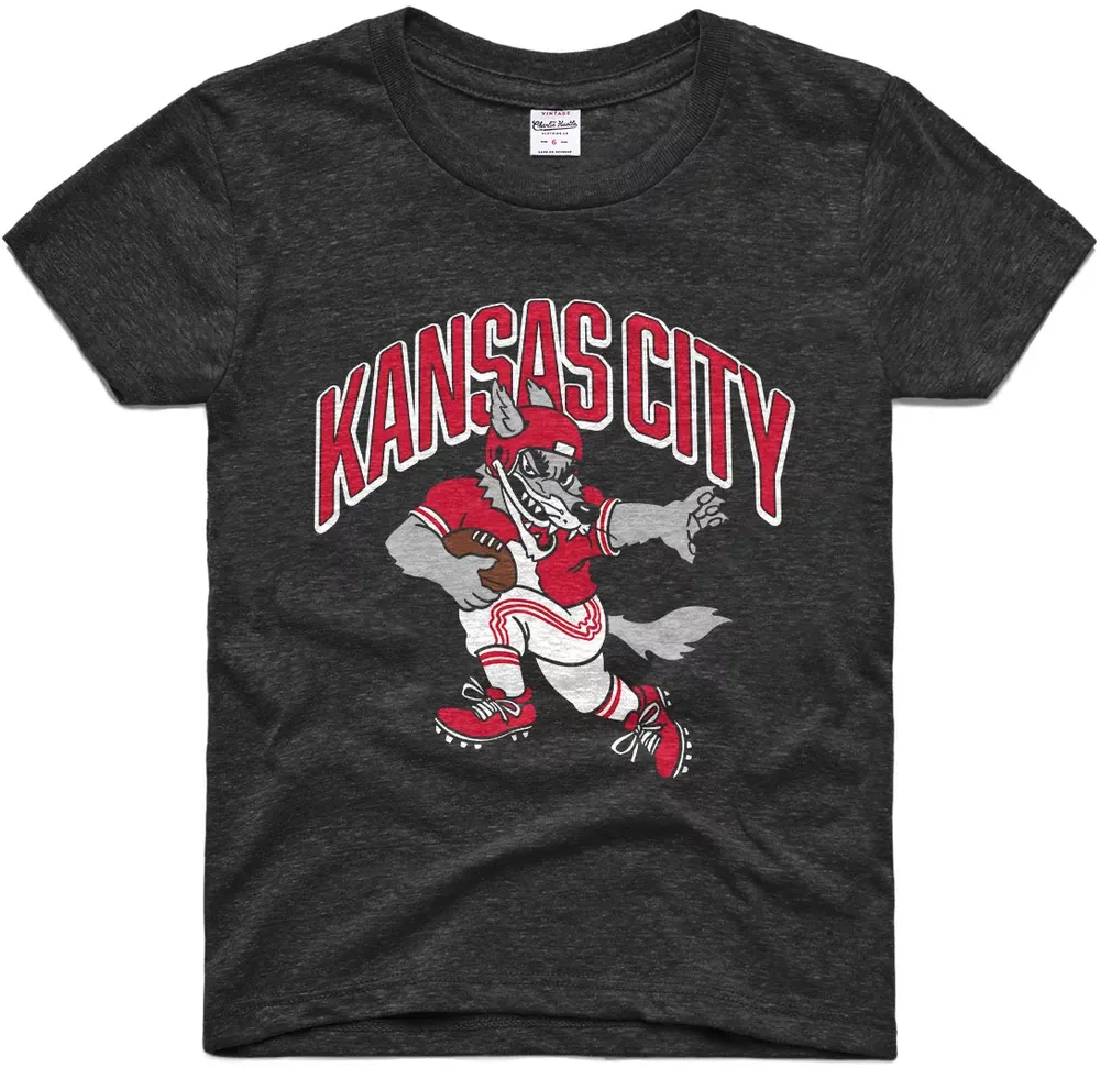 Charlie Hustle Kansas City Wolf Mascot Black T-Shirt