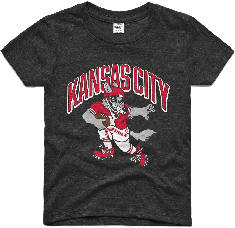 Charlie Hustle Kansas City Wolf Mascot Black T-Shirt | The Market Place