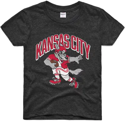 Charlie Hustle Kansas City Wolf Mascot Black T-Shirt