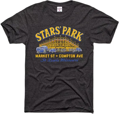 Charlie Hustle St. Louis Stars Stadium Museum Black T-Shirt