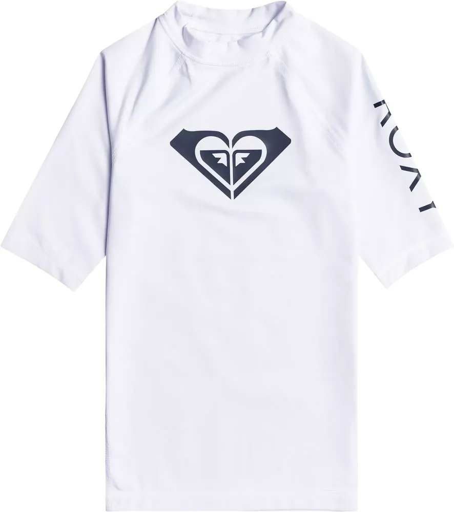 Roxy Girls' Whole Hearted Short Sleeve Rashguard