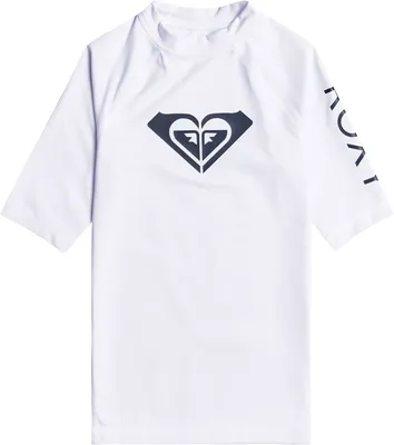 Roxy Girls' Whole Hearted Short Sleeve Rashguard