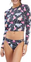 Roxy Women's Active Long Sleeve Crop Rashguard