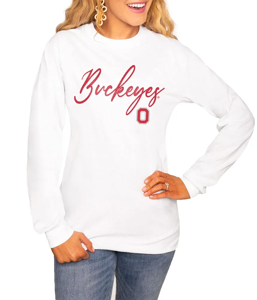 Gameday Couture Women's Ohio State Buckeyes White Long Sleeve T-Shirt