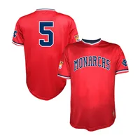 Stitches Men's Negro League Baseball Kansas City Monarchs Red Jersey