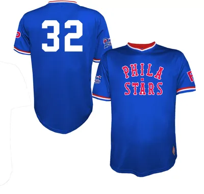 Stitches Men's Negro League Baseball Philadelphia Stars Blue Jersey