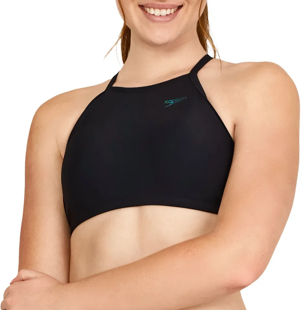 Speedo Women's High Neck Back Bikini Top