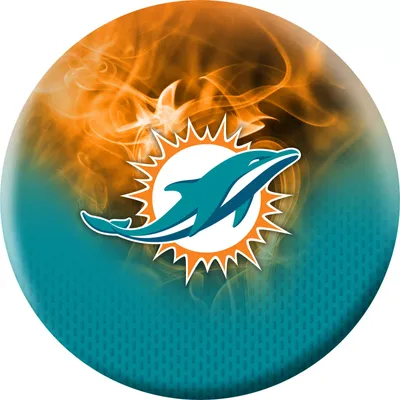 Strikeforce Miami Dolphins On Fire Undrilled Bowling Ball