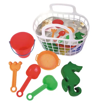 Sola Products White Basket of Sand Toys