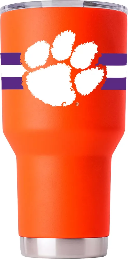 Gametime SideKicks Clemson Tigers 30 oz. Striped Tumbler