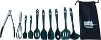 Mr. Outdoors Cookout 10 pc. Green Silicone Coated Utensil Set with Carry Bag