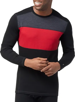 Smartwool Men's Classic Thermal Merino Colorblock Crewneck Baselayer Top