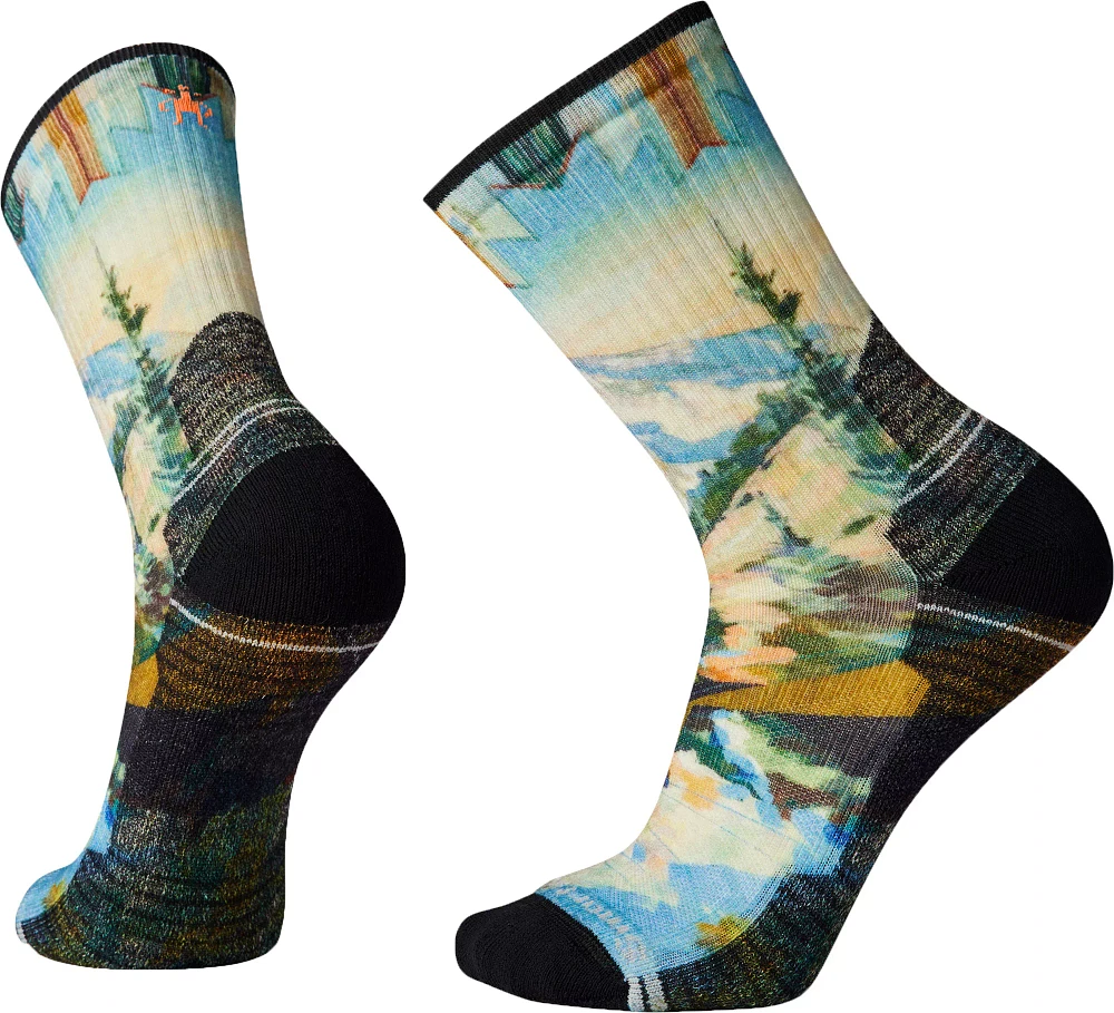 Smartwool Men's Hike Light Cushion Mountain Print Crew Socks