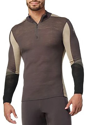 Smartwool Men's Intraknit Thermal Merino Base Layer Colorblock Quarter-Zip Shirt