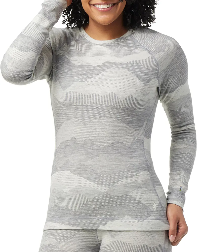 Smartwool Women's Thermal Merino Pattern Crewneck Long Sleeve Shirt