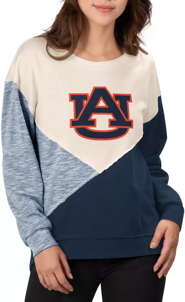 Touch by Alyssa Milano Women's Auburn Tigers Blue Star Player Crew Neck Sweatshirt