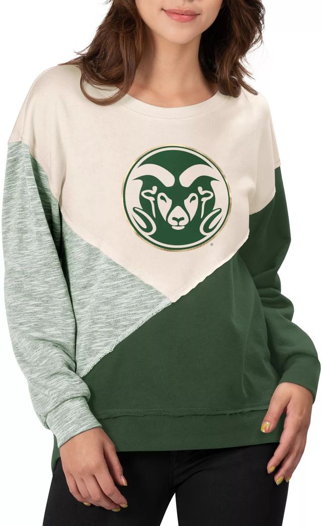 Gameday Couture Colorado State Rams White Play On Crew Pullover