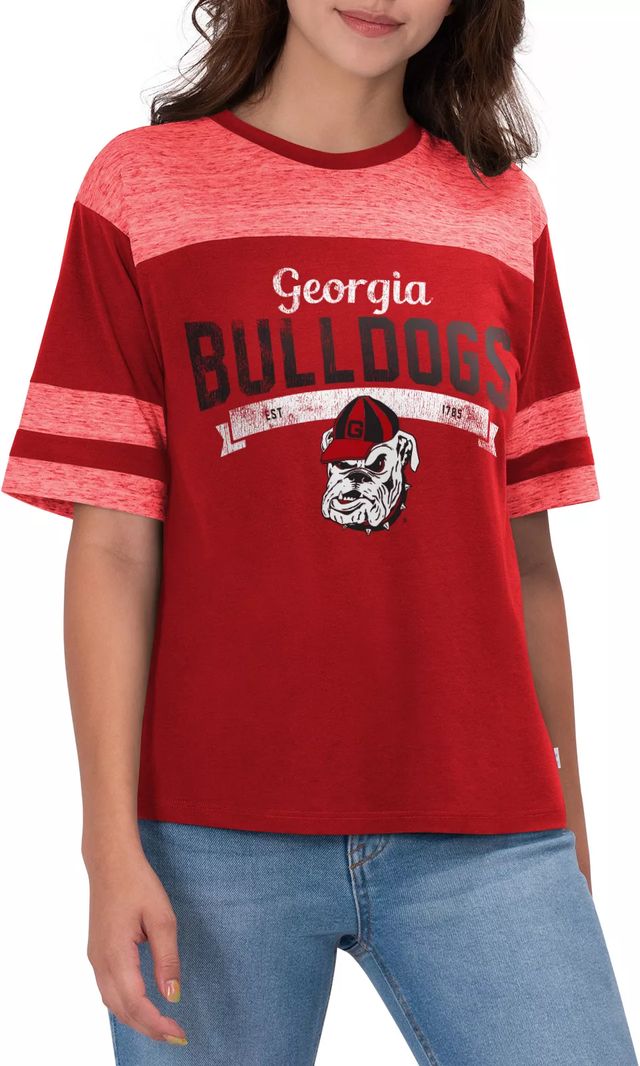 Dick's Sporting Goods WEAR by Erin Andrews Women's Georgia Bulldogs Red  Bleach Washed T-Shirt