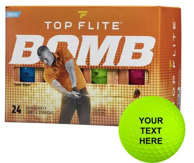 Top Flite 2022 BOMB Color Blast Personalized Golf Balls