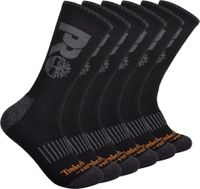 Timberland Pro Men's Half Cushion Crew Socks - 6 Pack