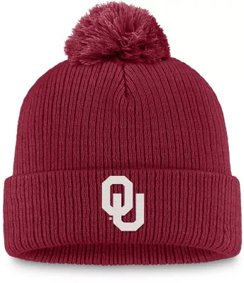 Top of the World Oklahoma Sooners Crimson Cuffed Pom Knit Beanie