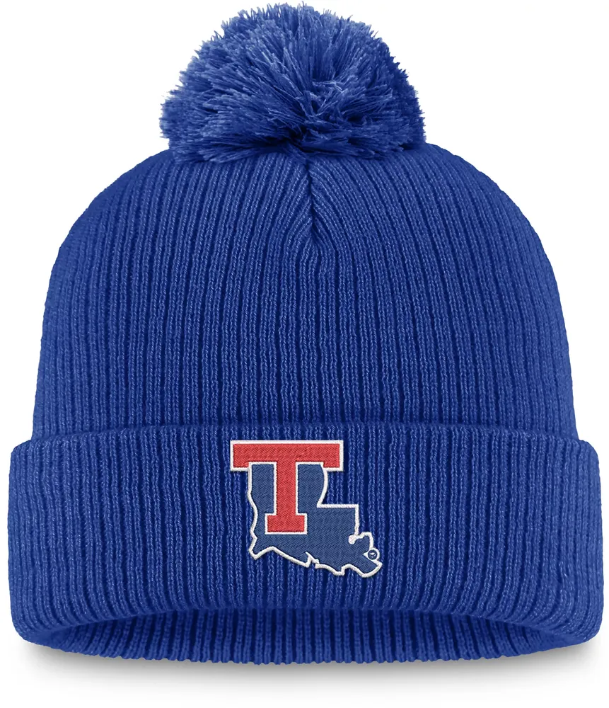 Top of the World Louisiana Tech Bulldogs Blue Cuffed Pom Knit Beanie