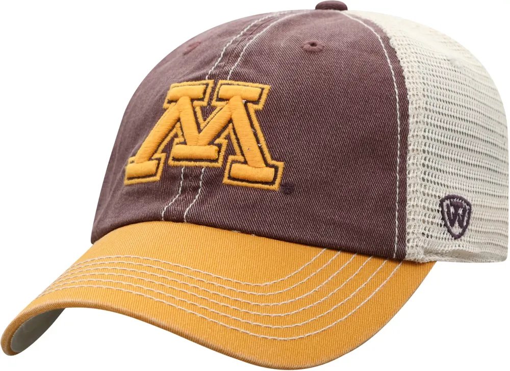 Top of the World Men's Minnesota Golden Gophers Maroon/White Off Road Adjustable Hat