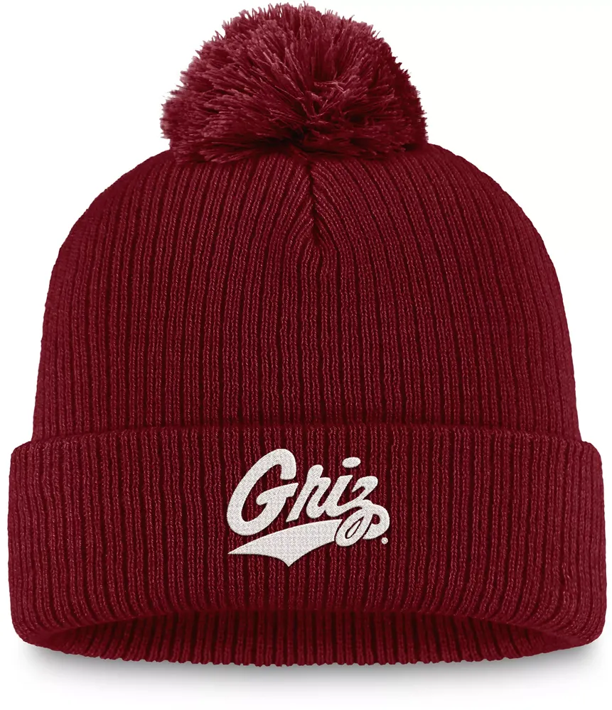 Top of the World Montana Grizzlies Maroon Cuffed Pom Knit Beanie