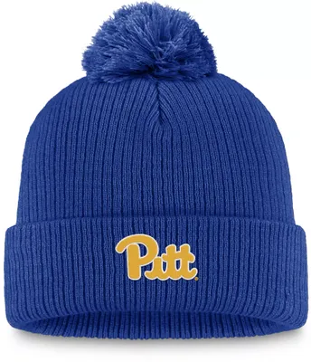 Top of the World Pitt Panthers Blue Cuffed Pom Knit Beanie