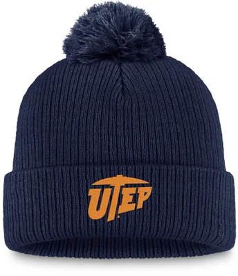 Top of the World UTEP Miners Navy Cuffed Pom Knit Beanie