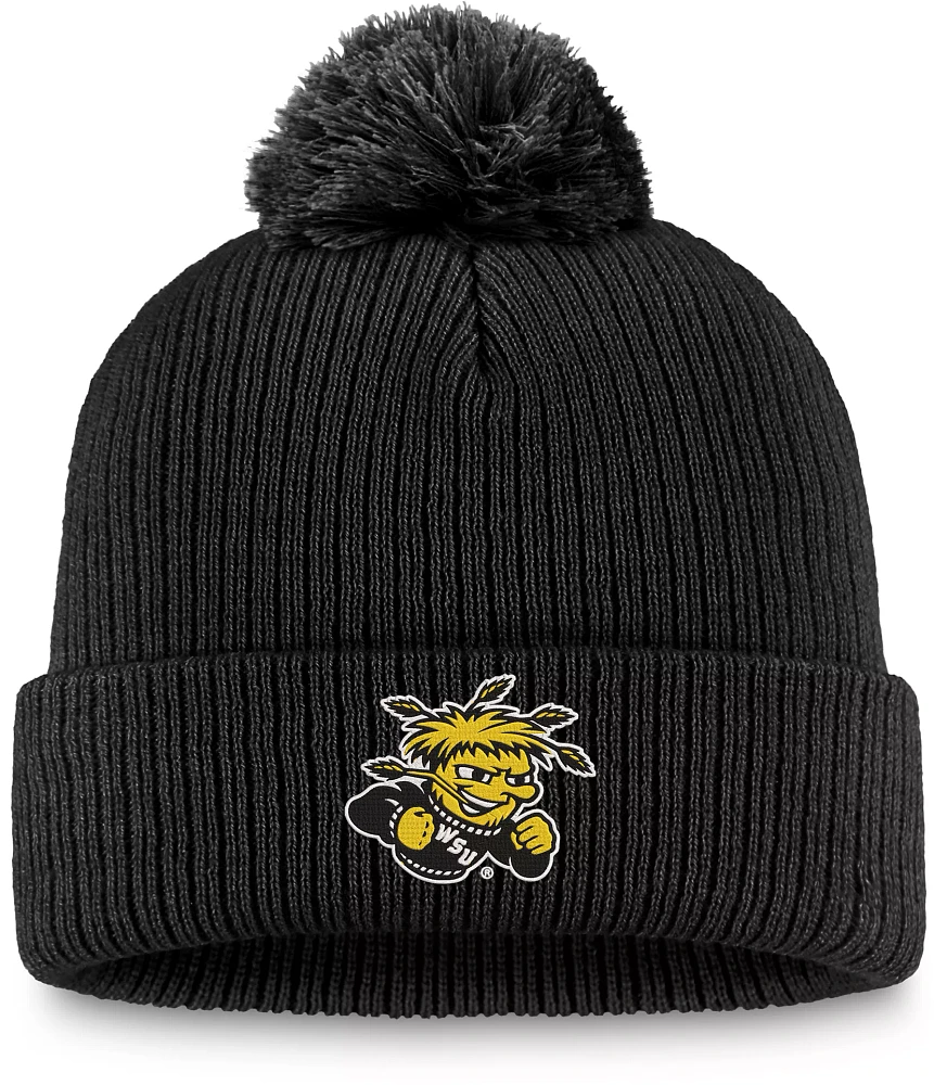 Top of the World Wichita State Shockers Black Cuffed Pom Knit Beanie