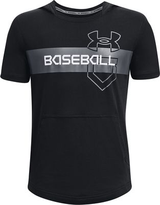 Under Armour Boys' Short Sleeve Hooded Baseball T-Shirt
