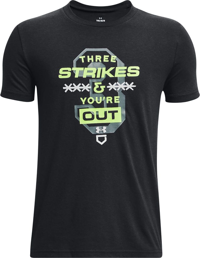 Under Armour Boys' Three Strikes Baseball T-Shirt