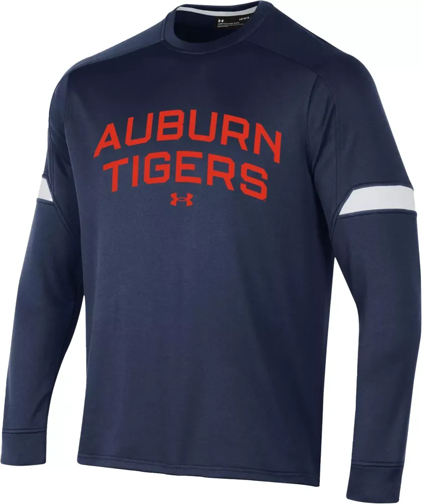 Under Armour Men's Auburn Tigers Navy and White Gameday Crewneck Sweatshirt