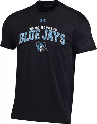 Men's Champion Black Johns Hopkins Blue Jays Football Jersey Long Sleeve T- Shirt