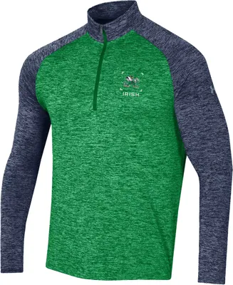 Under Armour Men's Notre Dame Fighting Irish Green and Navy Tech Twist 1/4 Zip Jacket