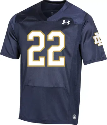 Under Armour Men's Notre Dame Fighting Irish #22 Navy Authentic Home Replica Football Jersey