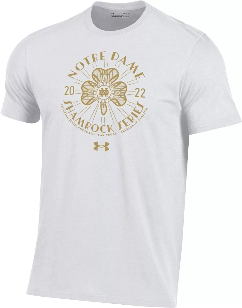 Under Armour Men's Notre Dame Fighting Irish Shamrock Series White Shamrock T-Shirt