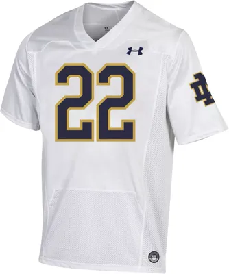 Under Armour Men's Notre Dame Fighting Irish #22 White Replica Football Jersey