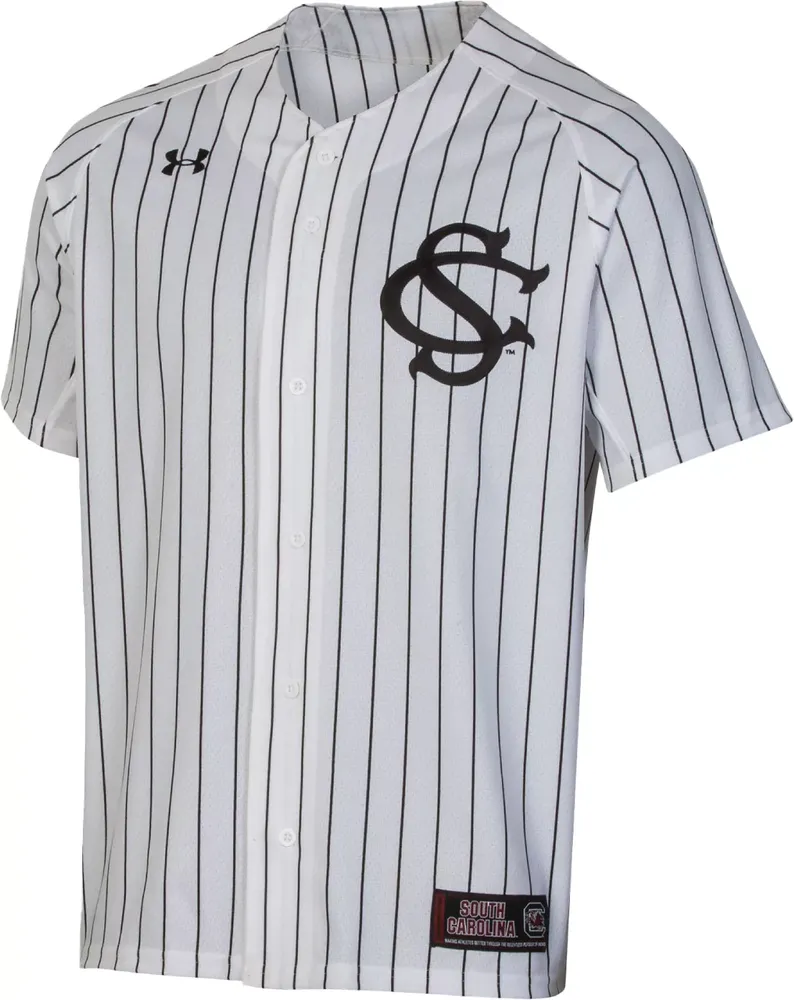 Under Armour Men's South Carolina Gamecocks White Replica Baseball Jersey