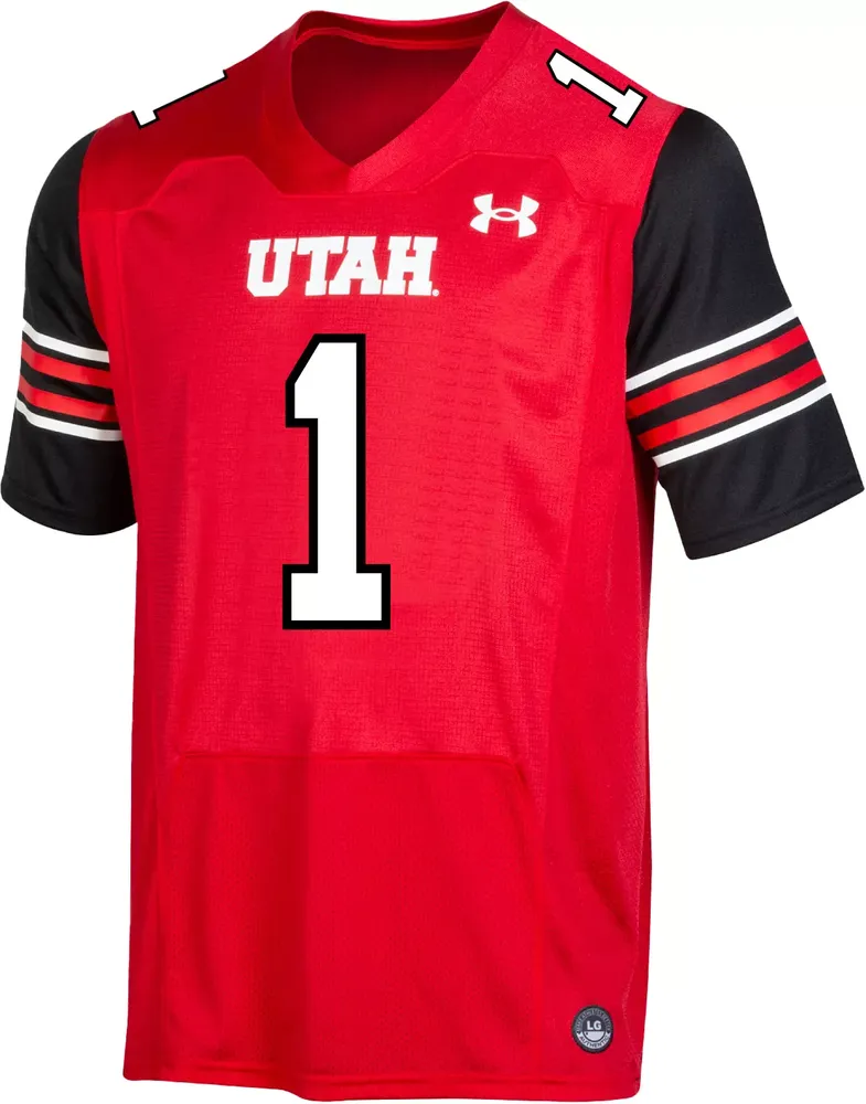 Under Armour Men's Utah Utes #1 Red Replica Football Jersey