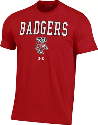 Under Armour Men's Wisconsin Badgers Red Performance Cotton T-Shirt