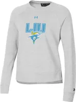 Under Armour Women's LIU Sharks Silver All Day Crewneck Sweatshirt