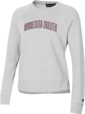 Under Armour Women's Minnesota-Duluth  Bulldogs Silver All Day Crewneck Sweatshirt