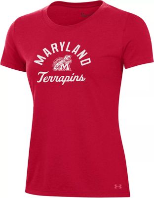 Under Armour Women's Maryland Terrapins Red Performance Cotton T-Shirt